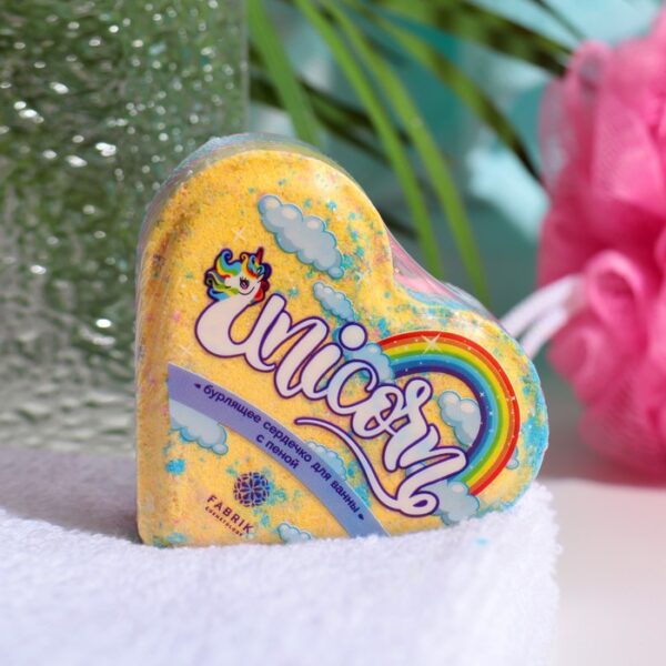 Бомбочка для ванн UNICORN с пеной, 120 г