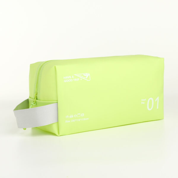 Косметичка ПВХ WashBag 01, 23*11,5*11,5, отдел на молнии, зеленый